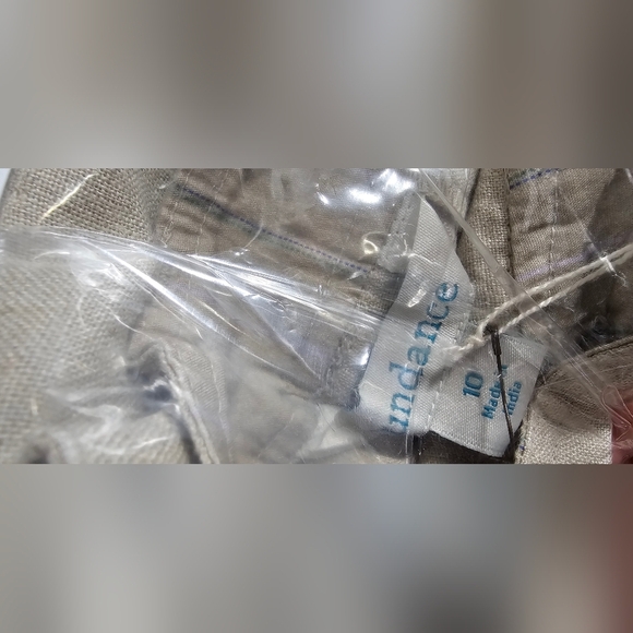 Sundance 'Essie' Flax Wide Leg Crop Pants Size 10 Boho Lagenlook - Picture 5 of 5